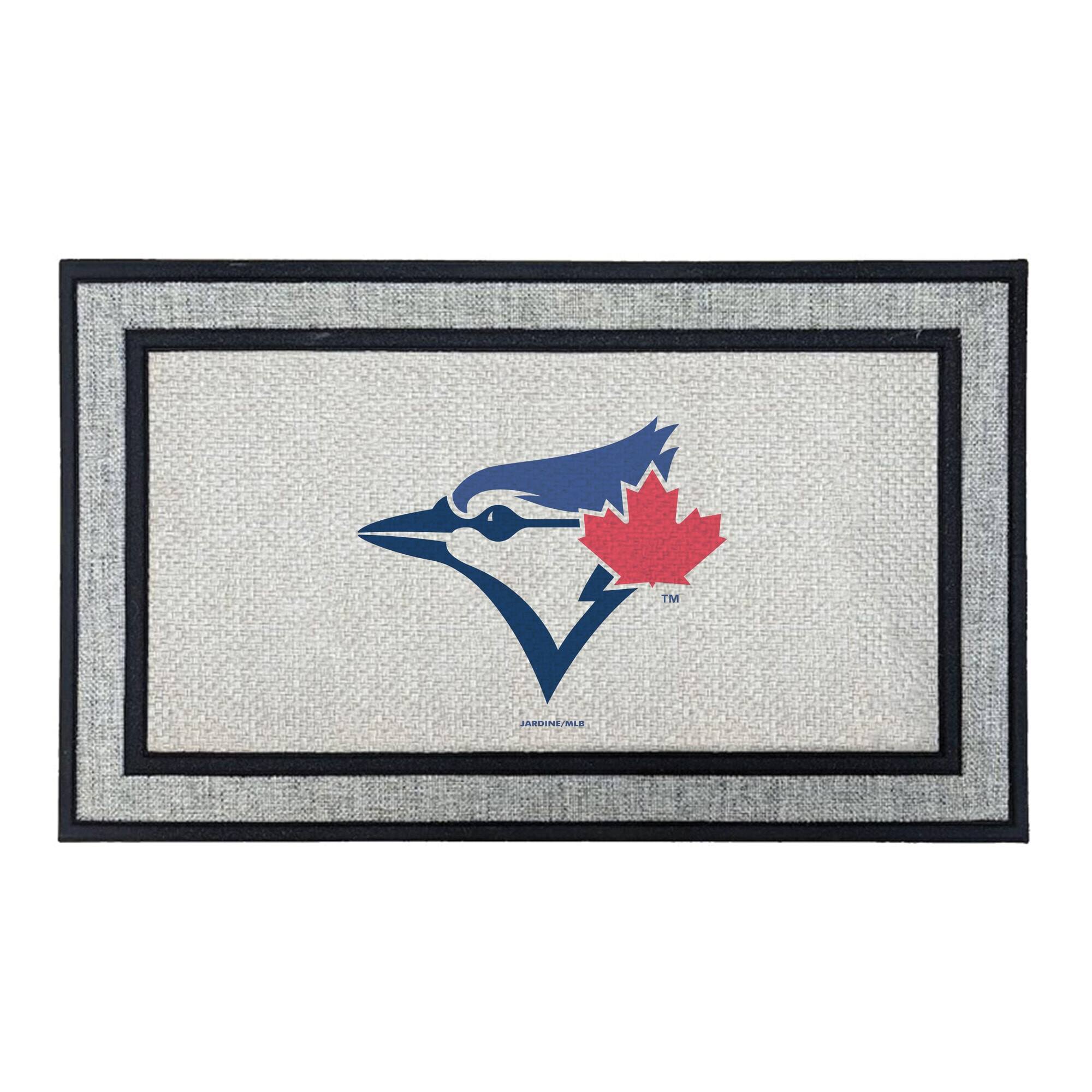 Front. Jardine - Toronto Blue Jays 18" x 30" Indoor/Outdoor Logo Doormat - Multicolor.