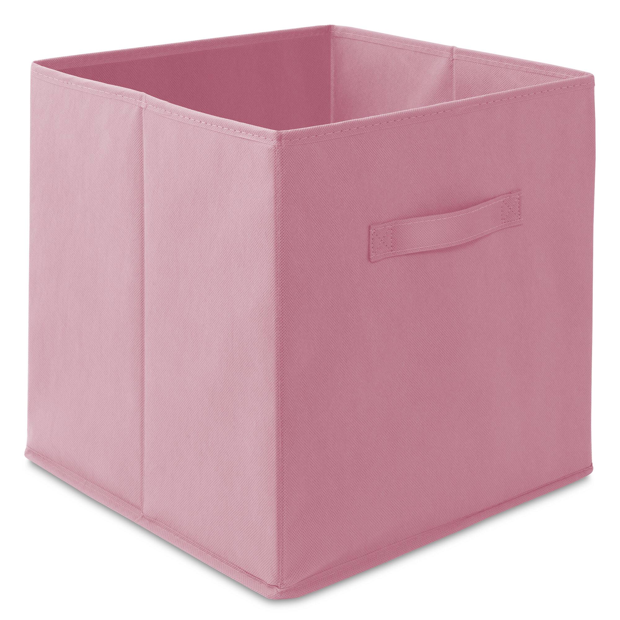 Alt View 1. Casafield - (Set of 6) Collapsible Fabric Cubes - Storage Bins - Light Pink.