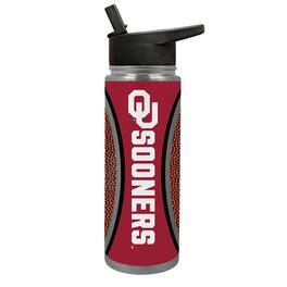 Great American Products - Oklahoma Sooners 24oz. Jr. Thirst Game Ball Hydration Bottle - Brown