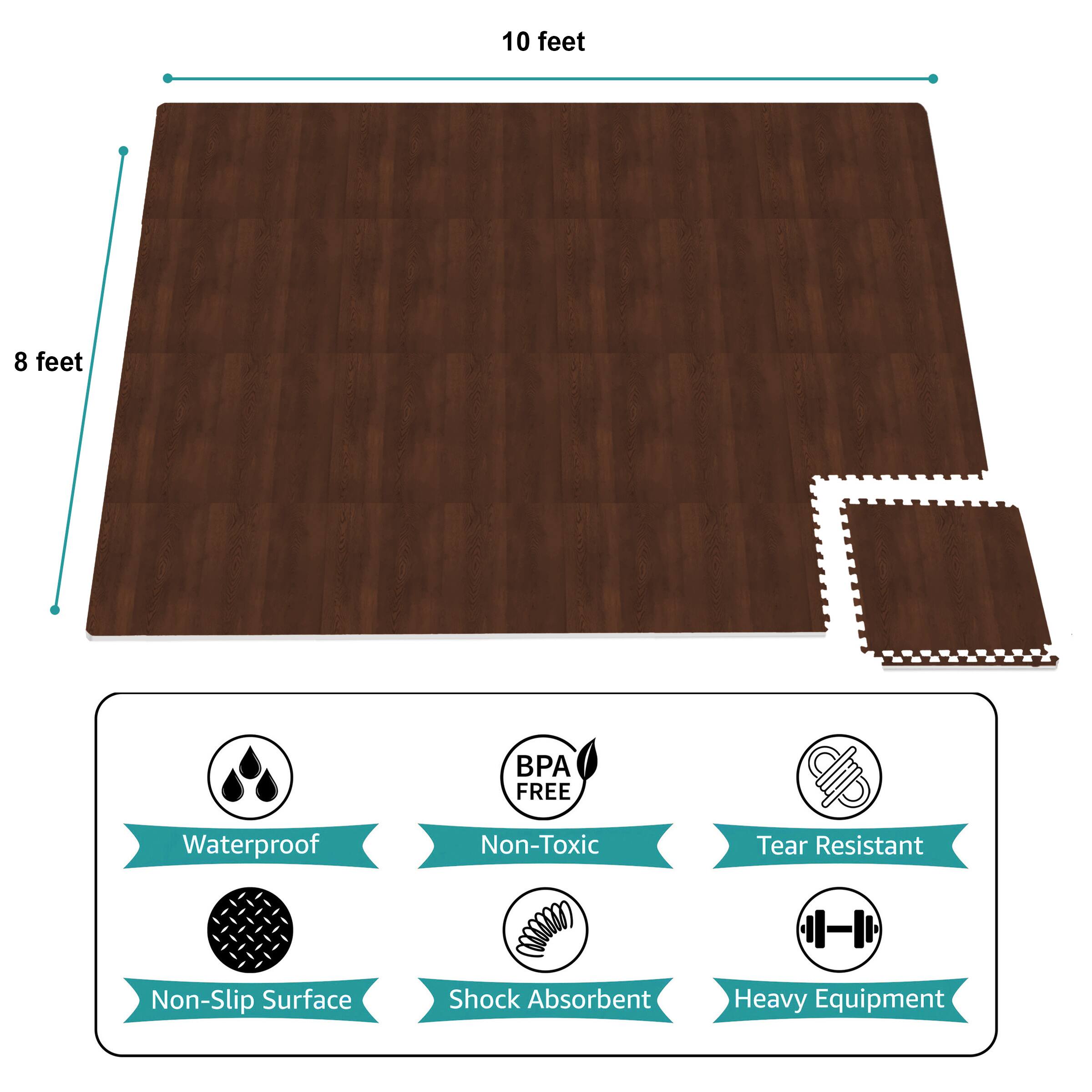 10 feet 8 feet BPA FREE Waterproof Non-Toxic Tear Resistant Non-Slip Surface Shock Absorbent Heavy Equipment