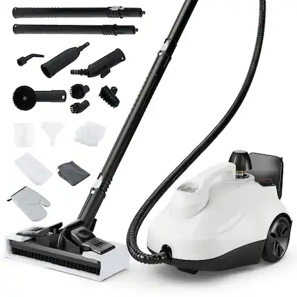 Front. Sugift - Multipurpose Steam Cleaner 1800W Portable Household Steamer with 61 oz Tank - White.
