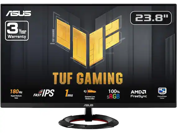 ASUS 3 Year Warranty
TUF GAMING
23.8"
180Hz Rapid Refresh Rate
IPS
1ms Extreme Low Motion Blur
100% sRGB
AMD FreeSync
DisplayWidget Center