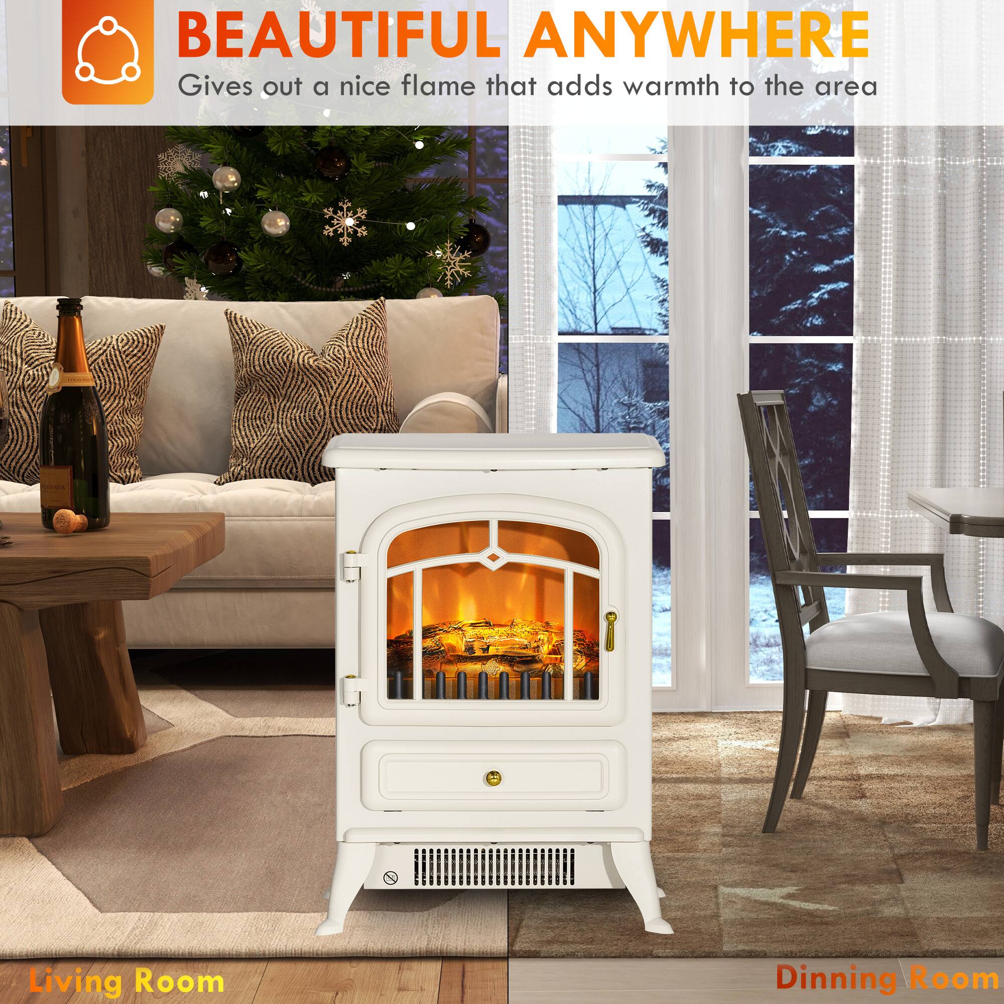 BEAUTIFUL ANYWHERE  
Gives out a nice flame that adds warmth to the area  

Living Room  
Dining Room