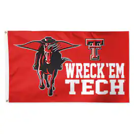 WinCraft - Texas Tech Red Raiders 3' x 5' Single-Sided Deluxe Mascot Flag - Multicolor