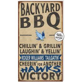 Jardine - RWU Hawks 11'' x 20'' Indoor/Outdoor BBQ Sign - Brown
