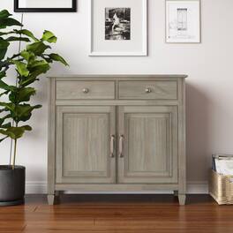 Simpli Home - Connaught 40 inch Wide Solid Wood Traditional Entryway Storage Cabinet - Distressed Gray