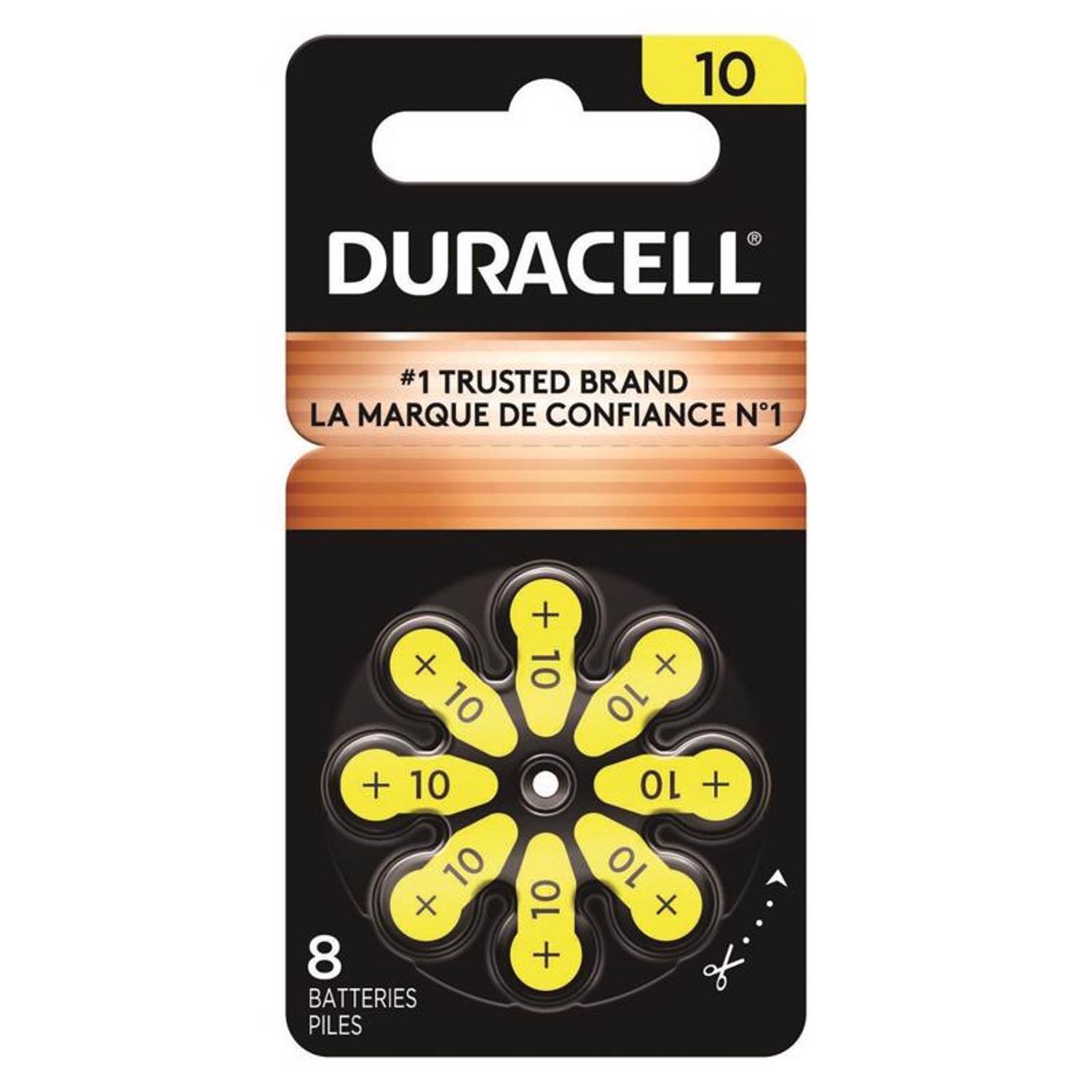 10 DURACELL #1 TRUSTED BRAND LA MARQUE DE CONFIANCE N°1  
8 BATTERIES PILES