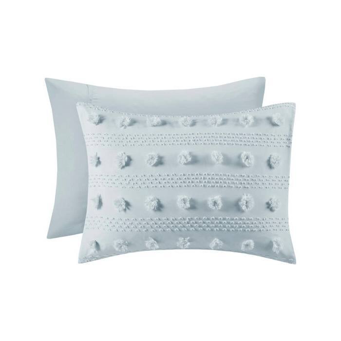 Alt View 1. Hivvago - Twin/Twin XL 2-Piece Blue Pompom Microfiber Hypoallergenic Comforter Set - Blue.