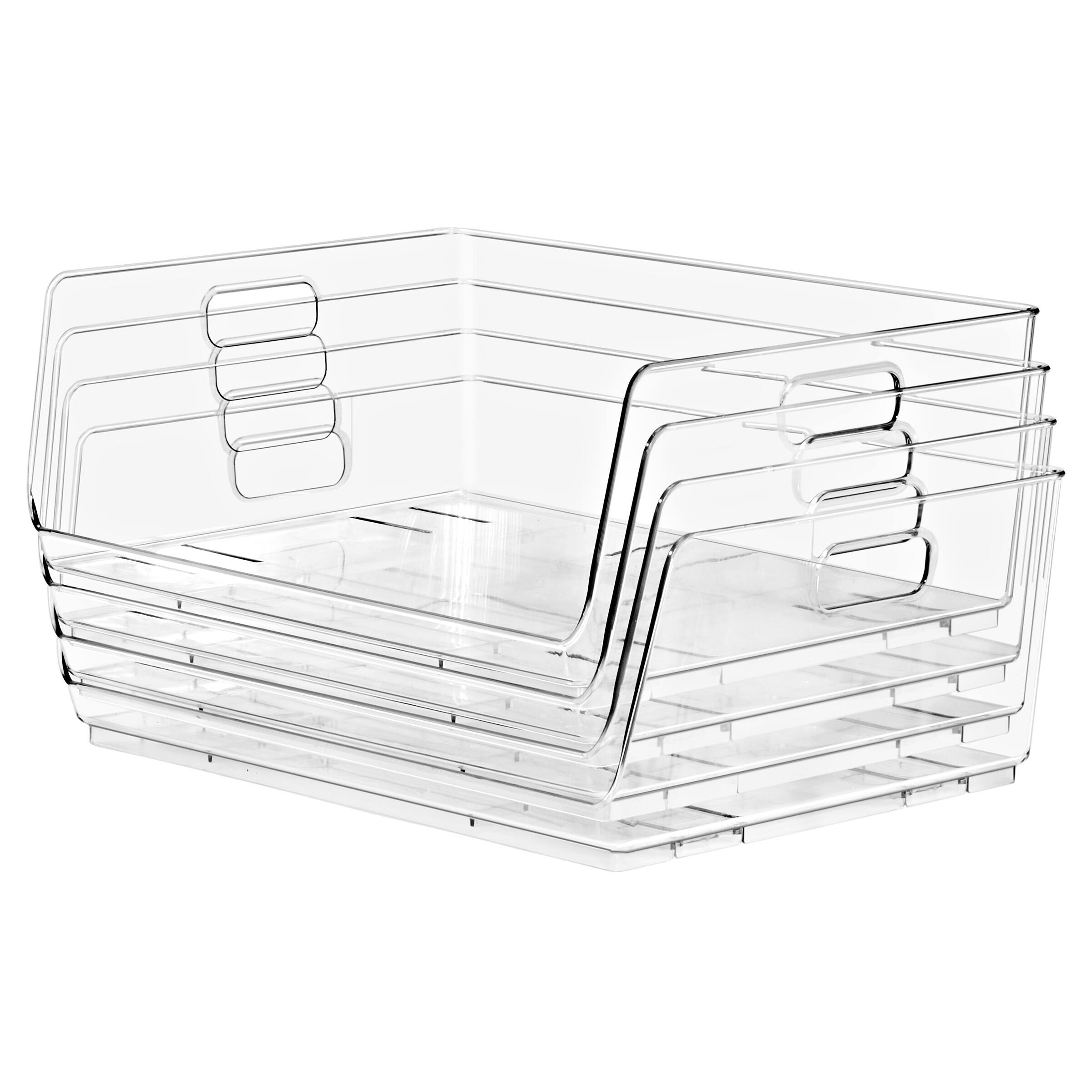 Left. Sorbus - Sorbus Clear Stackable Storage Bins Open Front,  Pantry Bins for Storage and Organization (Large 8 Pack) - Clear.
