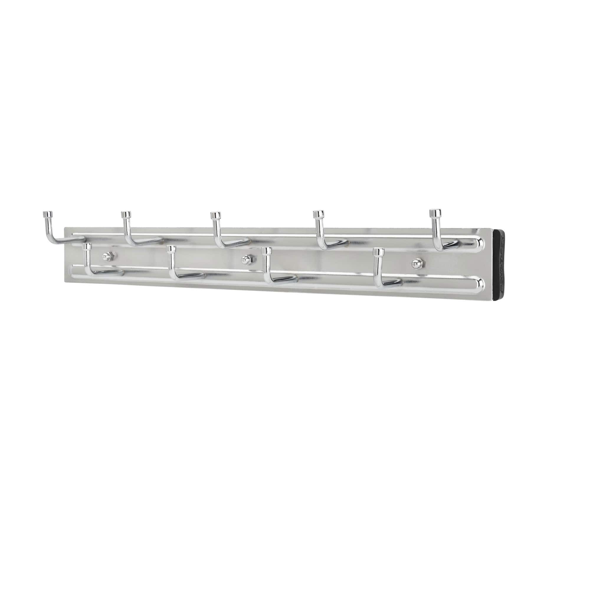 Rev-A-Shelf - BRC-14CR 14" Mounted Pullout Belt Rack Organizer, Chrome (2 Pack) - Silver