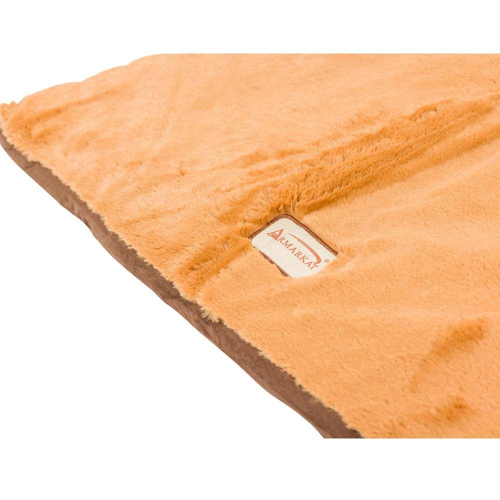 Alt View 4. Armarkat - Extra Large Pet Bed Mat With Poly Fill Cushion In Mocha and Earth Brown - Brown.