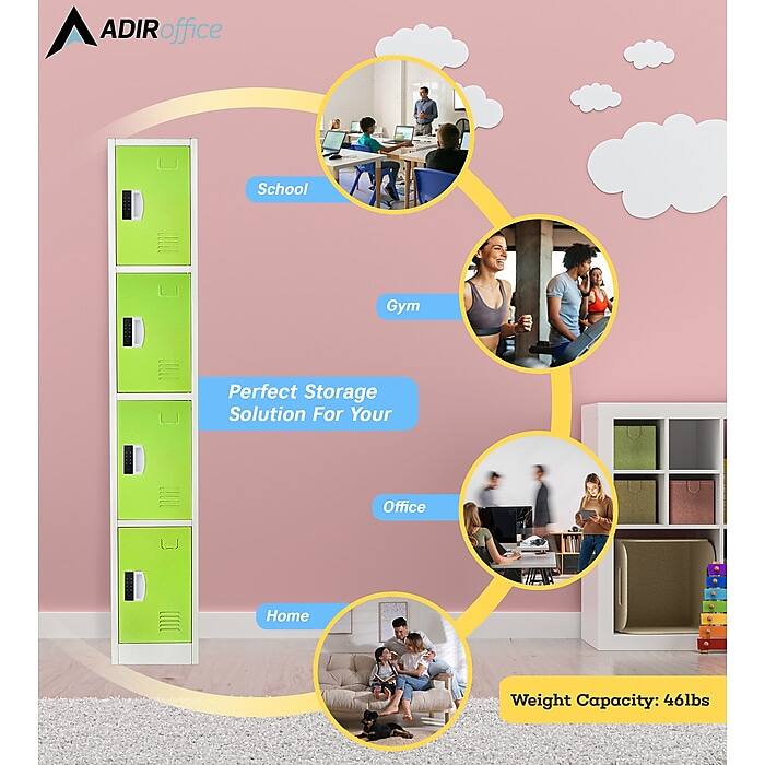 ADIRoffice Perfect Storage Solution For Your School Gym Office Home Weight Capacity: 46lbs