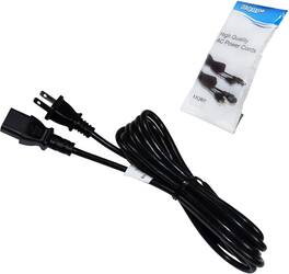 HQRP - 10ft AC Power Cord for Sony Bravia KDL-46Z4100 KDL-40V4100 KDL-40V4150 KDL-40V5100 KDL-40VE5 KDL-40Z4100 HDTV TV - Black