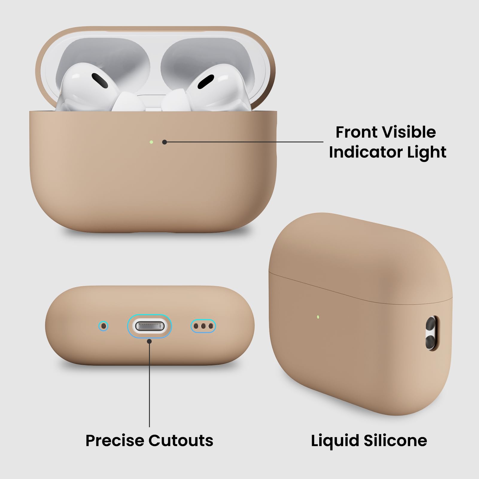 Front Visible Indicator Light, Precise Cutouts, Liquid Silicone