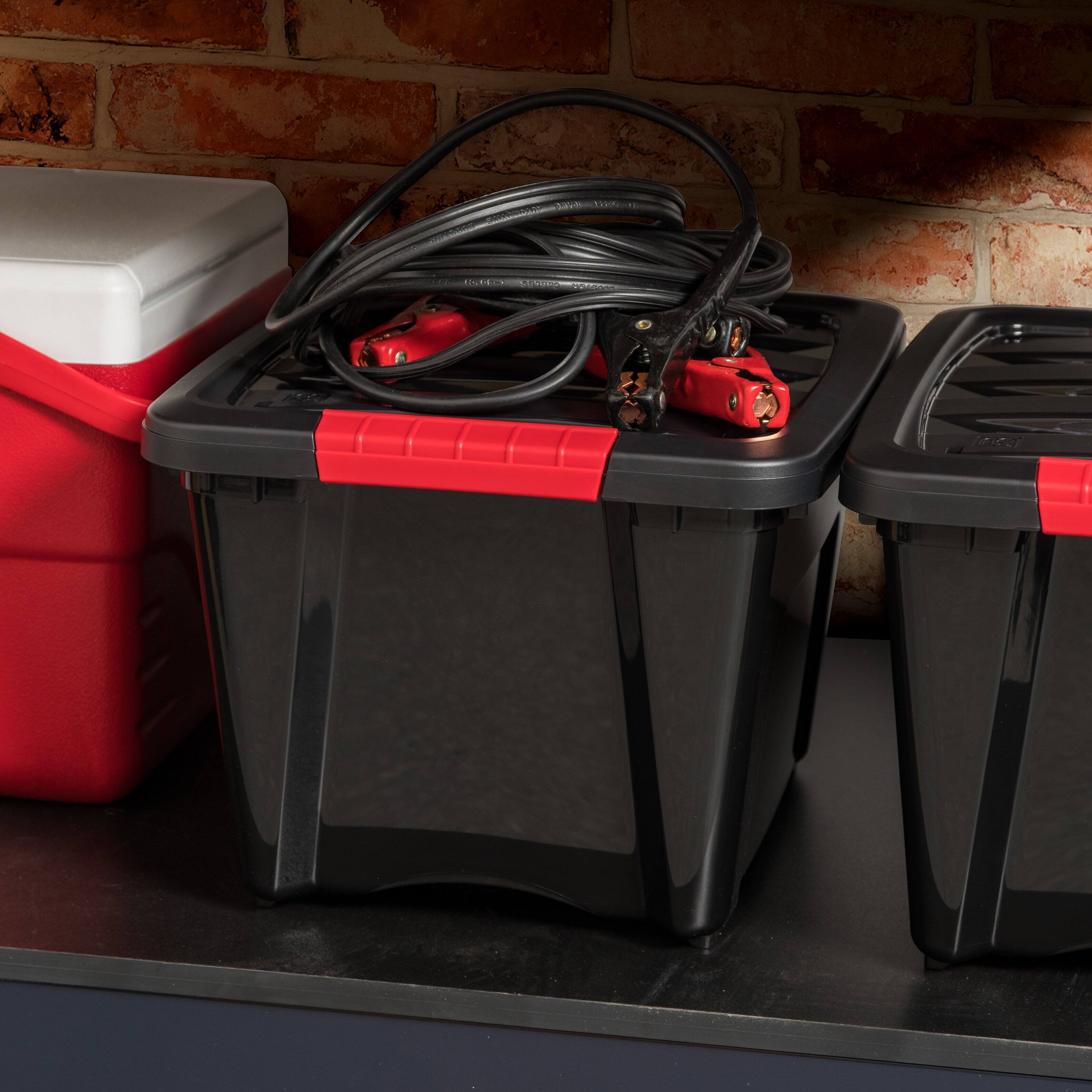 Alt View 3. IRIS USA - IRIS USA 19qt Plastic Storage Bin with Lid and Secure Latching Buckles.