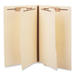 Universal - Six Section Manila End Tab Classification Folders 2 Expansion 2 Dividers Legal Size Manila Exterior 10 per Box
