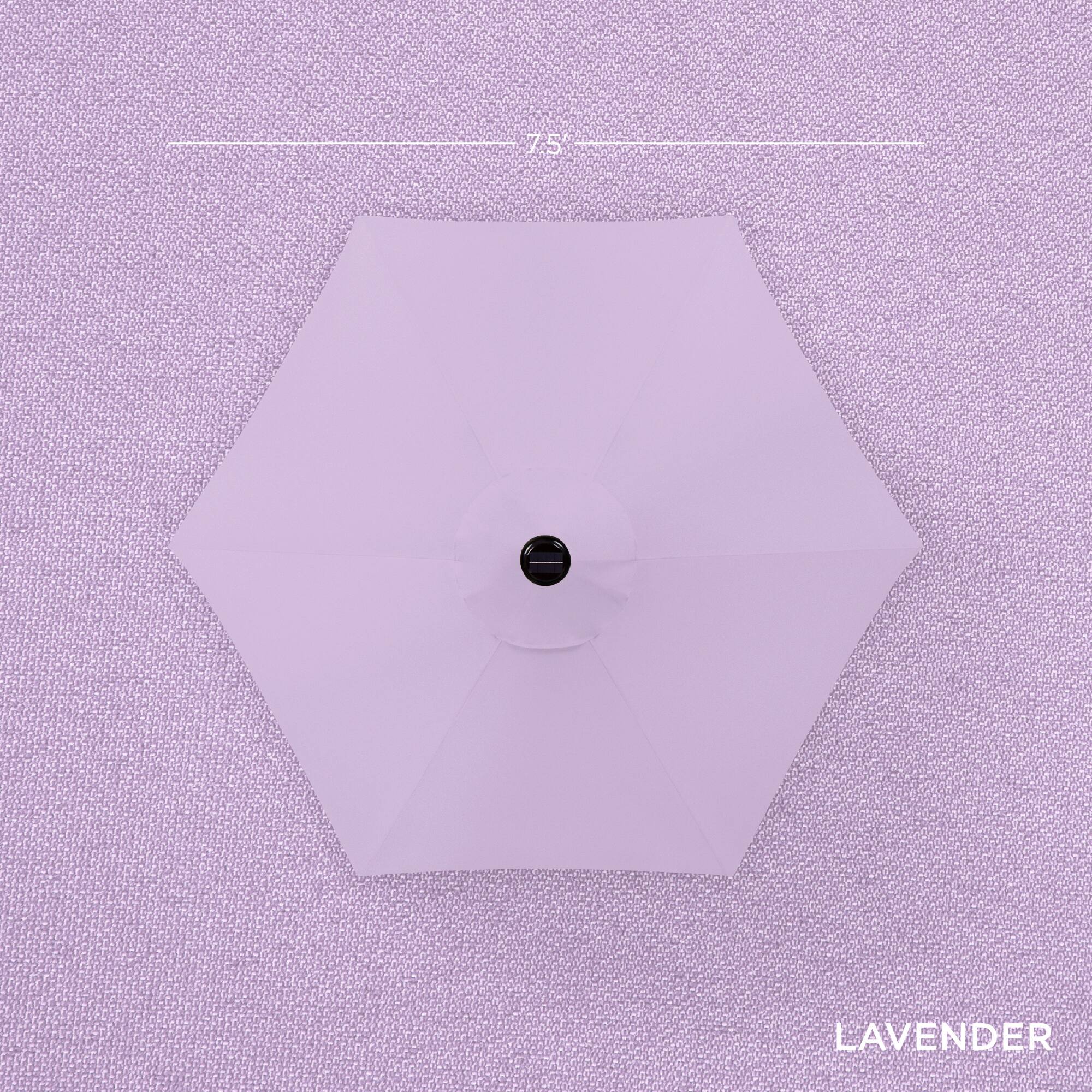 Alt View 3. Best Choice Products - Best Choice Products 7.5ft Outdoor Solar Patio Umbrella for Deck, Pool w/ Tilt, Crank, LED Lights - Lavender - Lavender.