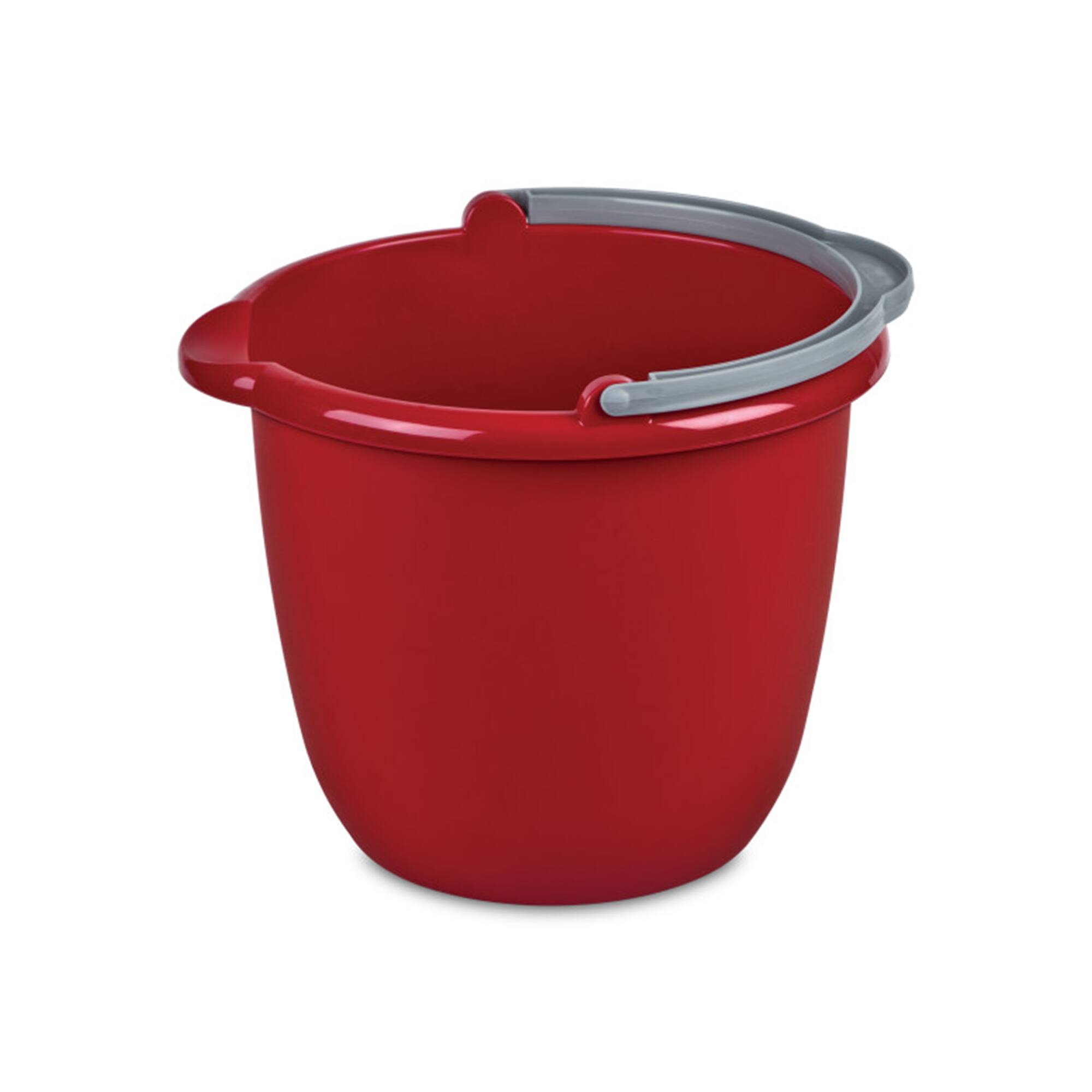 Front. Sterilite - Sterilite Large 10-Qt Easy Pour Spout Pail w/ Comfy Grip Handle, Red (12 Pack).
