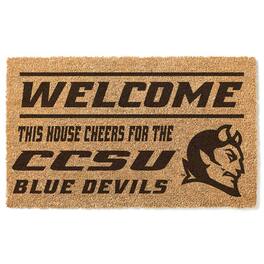 Jardine - Central Connecticut State Blue Devils 18" x 30" Welcome Doormat - Brown