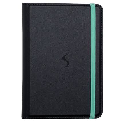 Front. Scapade - AirPass Passport Wallet with Apple Find My Tracker - Black.