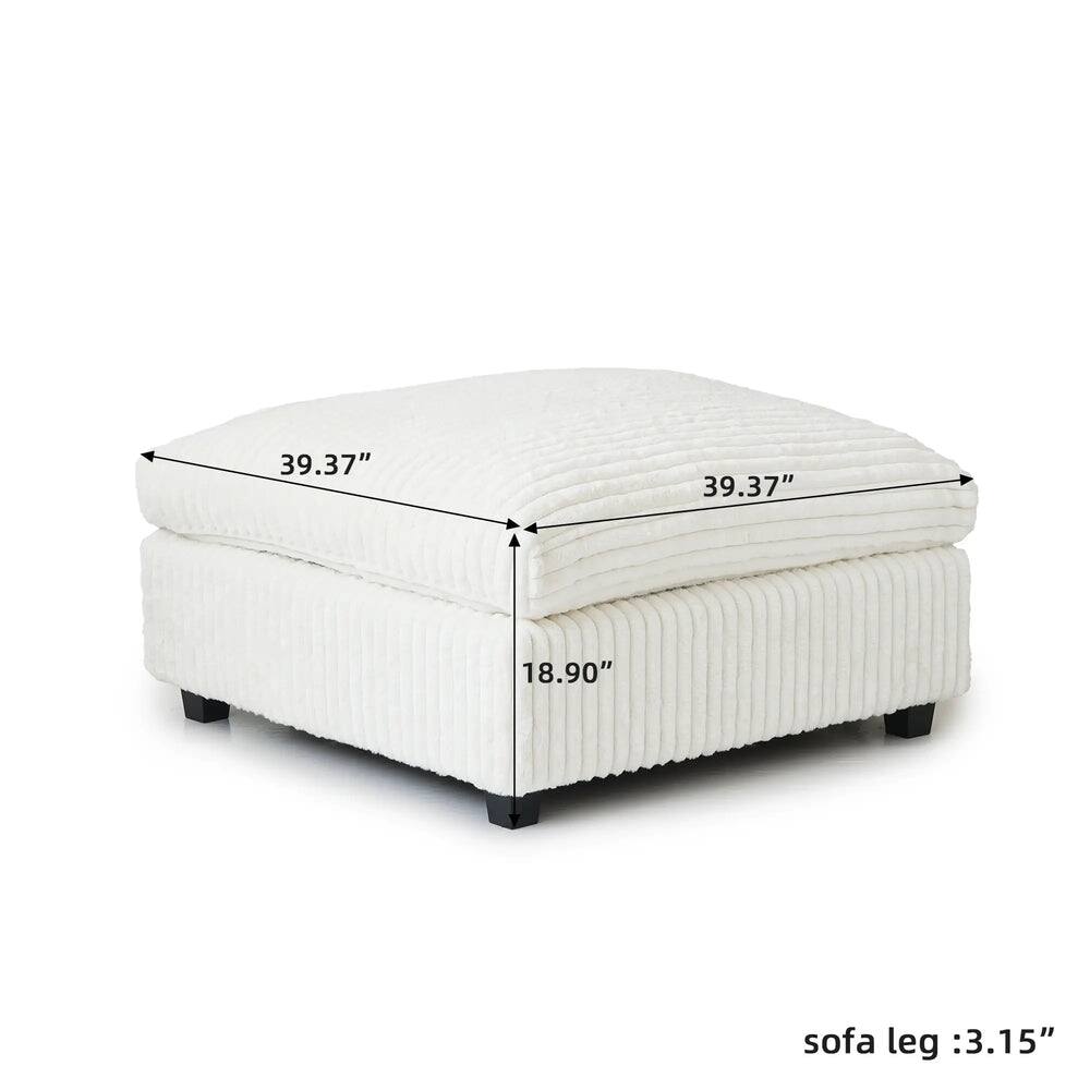 39.37" x 39.37" x 18.90" sofa leg 3.15"