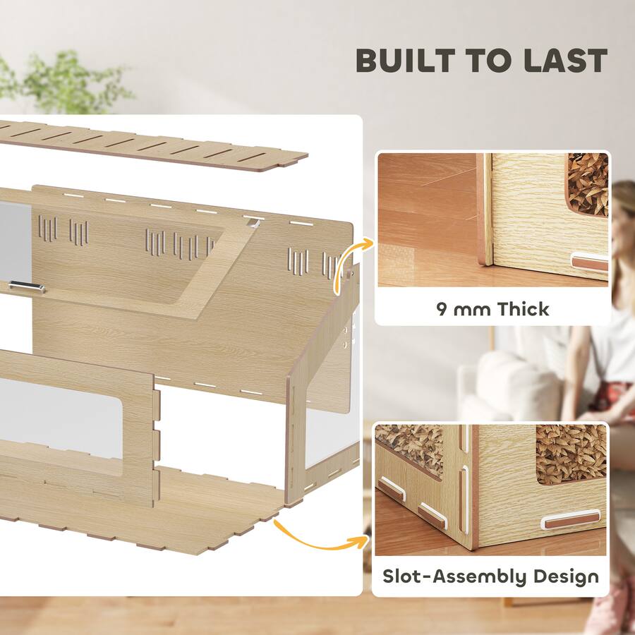 Pawhut inch Hamster Cage Habitat with Acrylic Window & Openable Top for ...