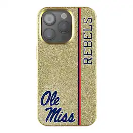 Keyscaper - NCAA - Ole Miss Rebels iPhone Bling Case - 14 - Gold