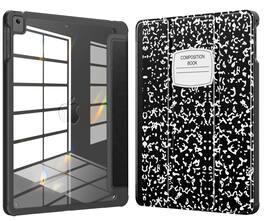 DTTO - Case for iPad 6th / 5th Generation 9.7 inch Case iPad Air 2 & 1 Case, Clear Back,Built-in Pencil Holder, Auto Sleep/Wake - Book