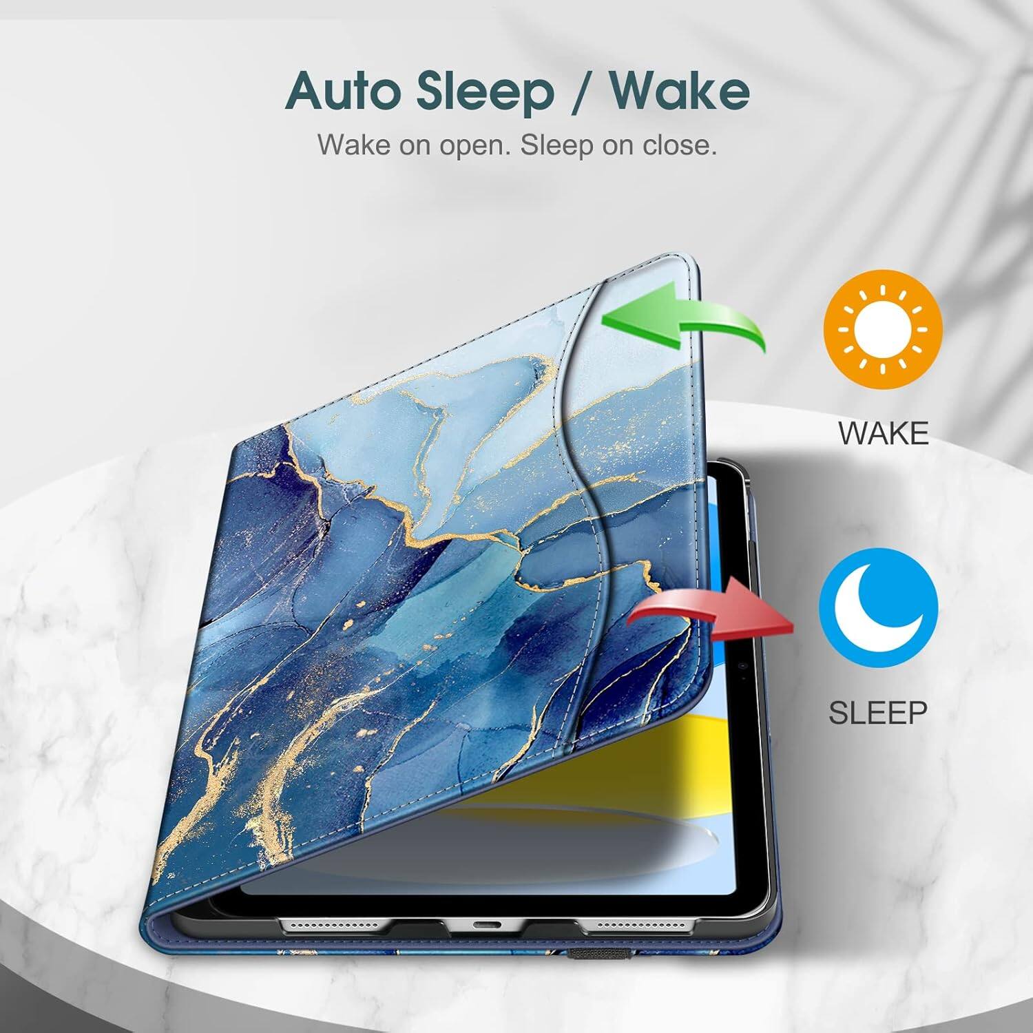 Auto Sleep / Wake  
Wake on open. Sleep on close.  

WAKE  
SLEEP