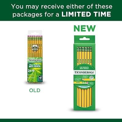 You may receive either of these packages for a LIMITED TIME

NEW
TICONDEROGA
THE WORLD'S BEST PENCIL
24

OLD
TICONDEROGA
THE WORLD'S BEST PENCIL
24