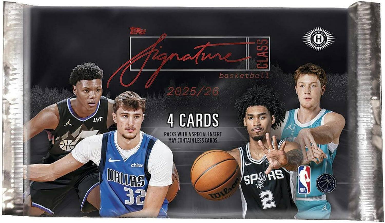 TEPPS CLASS basketball 2025/26 LVT 4 CARDS PACKS WITH A SPECIAL INSERT MAY CONTAIN LESS CARDS. 100  
HOBBY EDITION  
chime DALLAS 32  
SP AS Wilson 2  
NBA