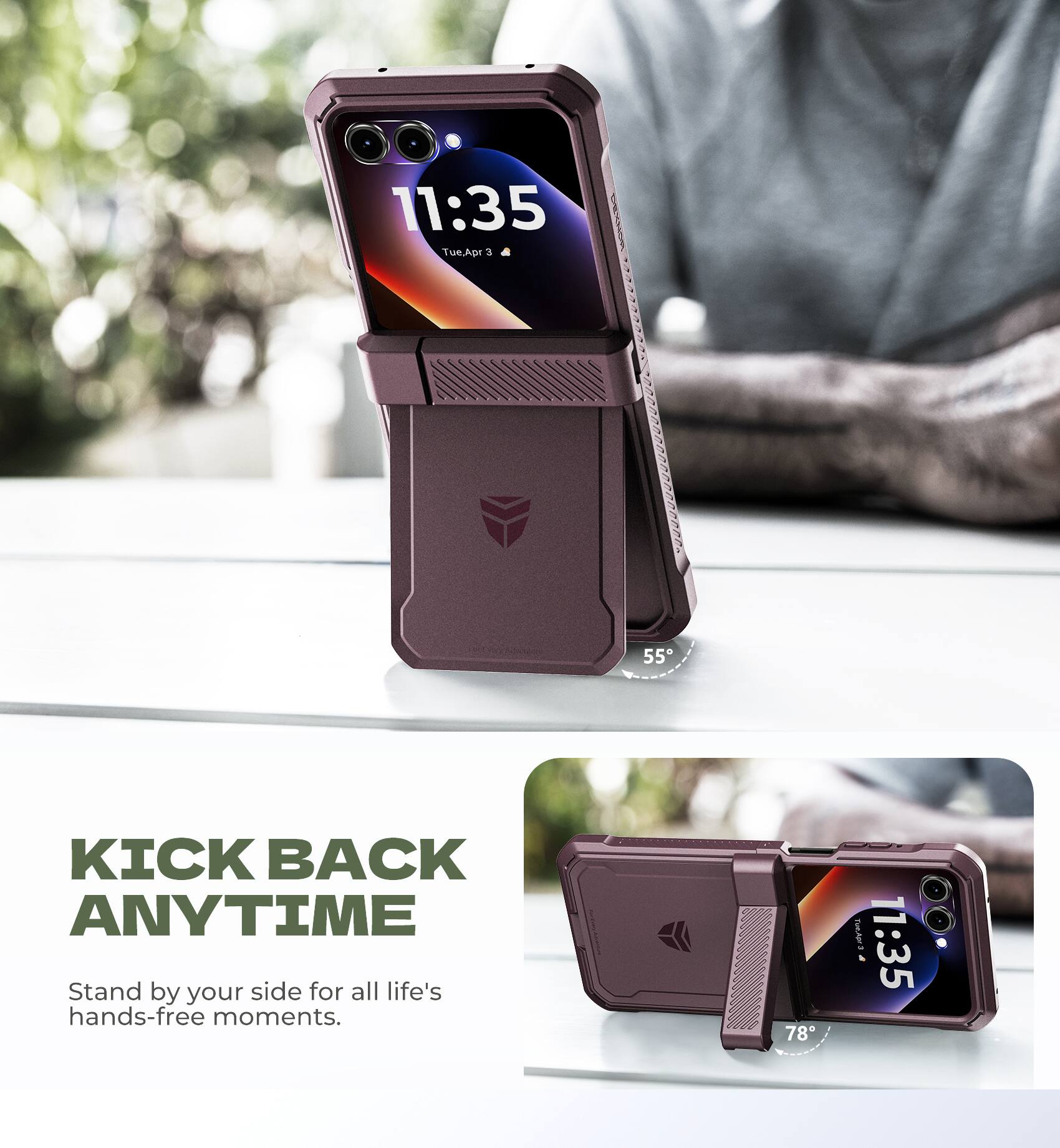 11:35 Tue, Apr 3  
55°

KICK BACK ANYTIME  
Stand by your side for all life's hands-free moments.