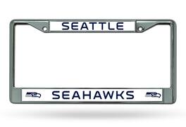 Rico Industries - Seattle Football Seahawks Chrome Metal License Plate Frame - Multi