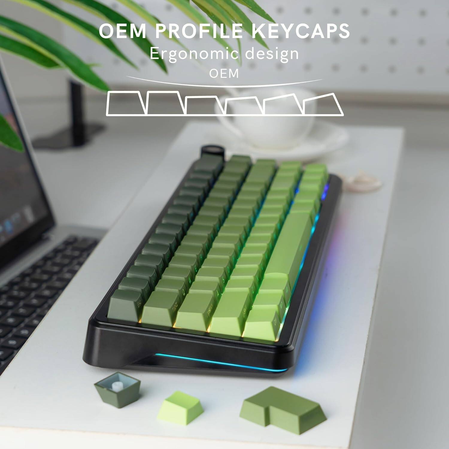 OEM PROFILE KEYCAPS  
Ergonomic design  
OEM
