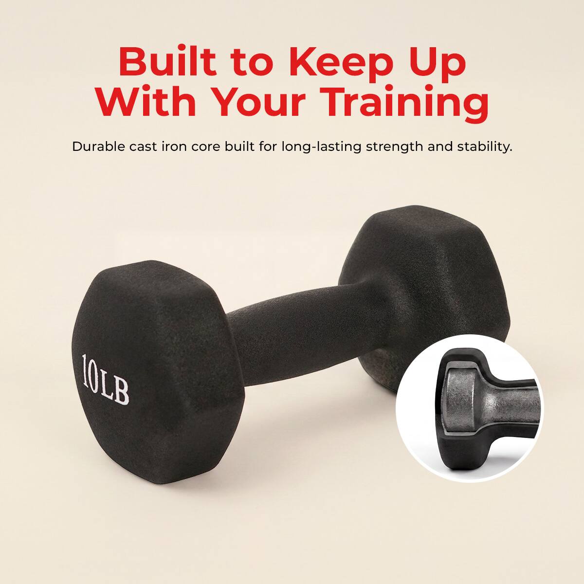 Built to Keep Up With Your Training

Durable cast iron core built for long-lasting strength and stability.