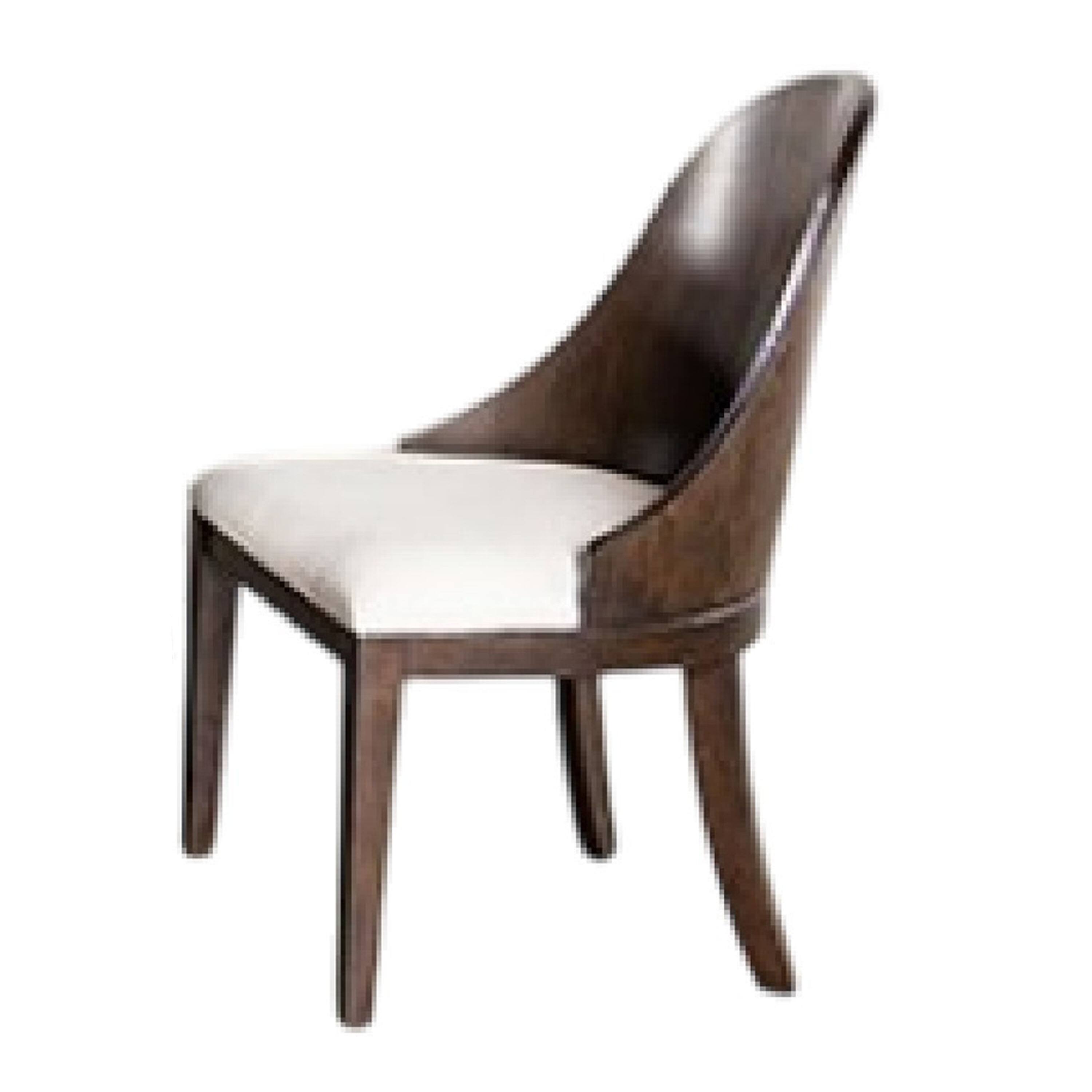 Alt View 3. Manhattan Lane - Mordy 9pc Dining Table Set, 72-90 Inch Expandable Leaf, 8 Chairs - Dark Walnut Brown, Off-White.