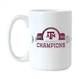 Logo Brands - Texas A&M Aggies 2024 NCAA Women's Tennis National Champions 15oz. Sublimated Mug - White