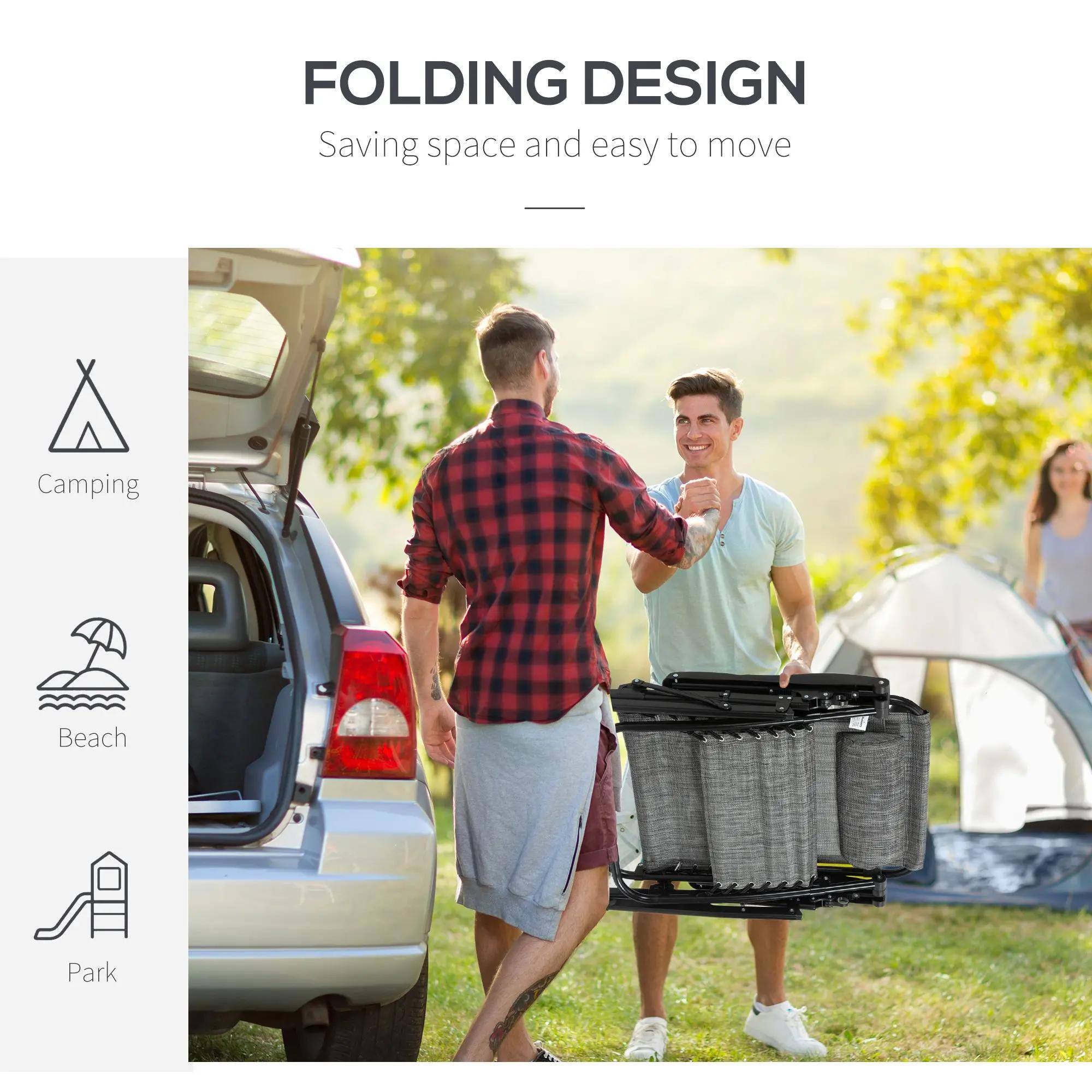 FOLDING DESIGN
Saving space and easy to move
Camping
Beach
Park