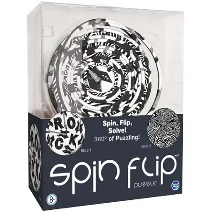 Spin Flip Puzzle: 360 of Puzzling! Side 1 Side 2