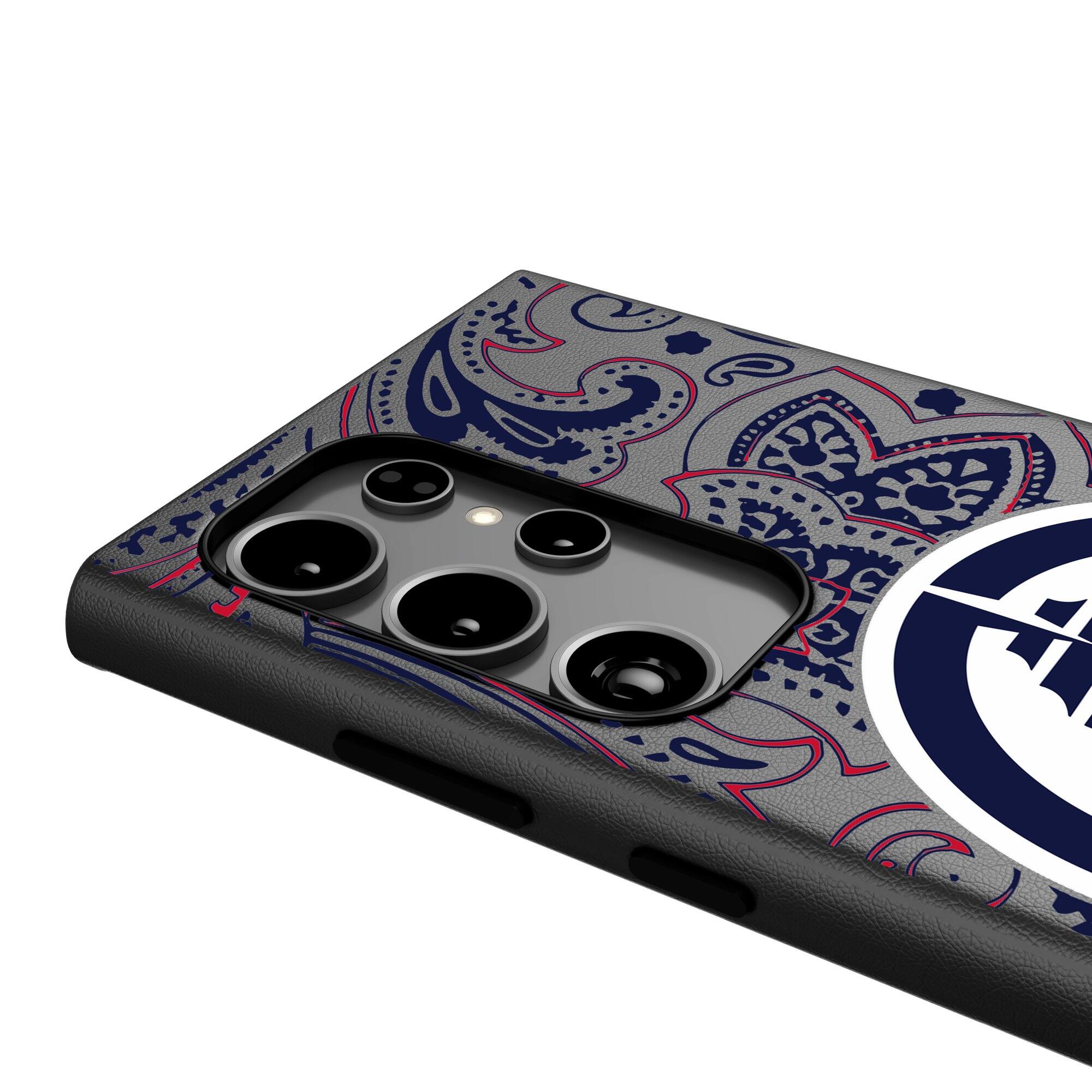 Alt View 3. Keyscaper - LA Clippers Paisley Galaxy Magnetic Bump Case - S25 Ultra - Black.