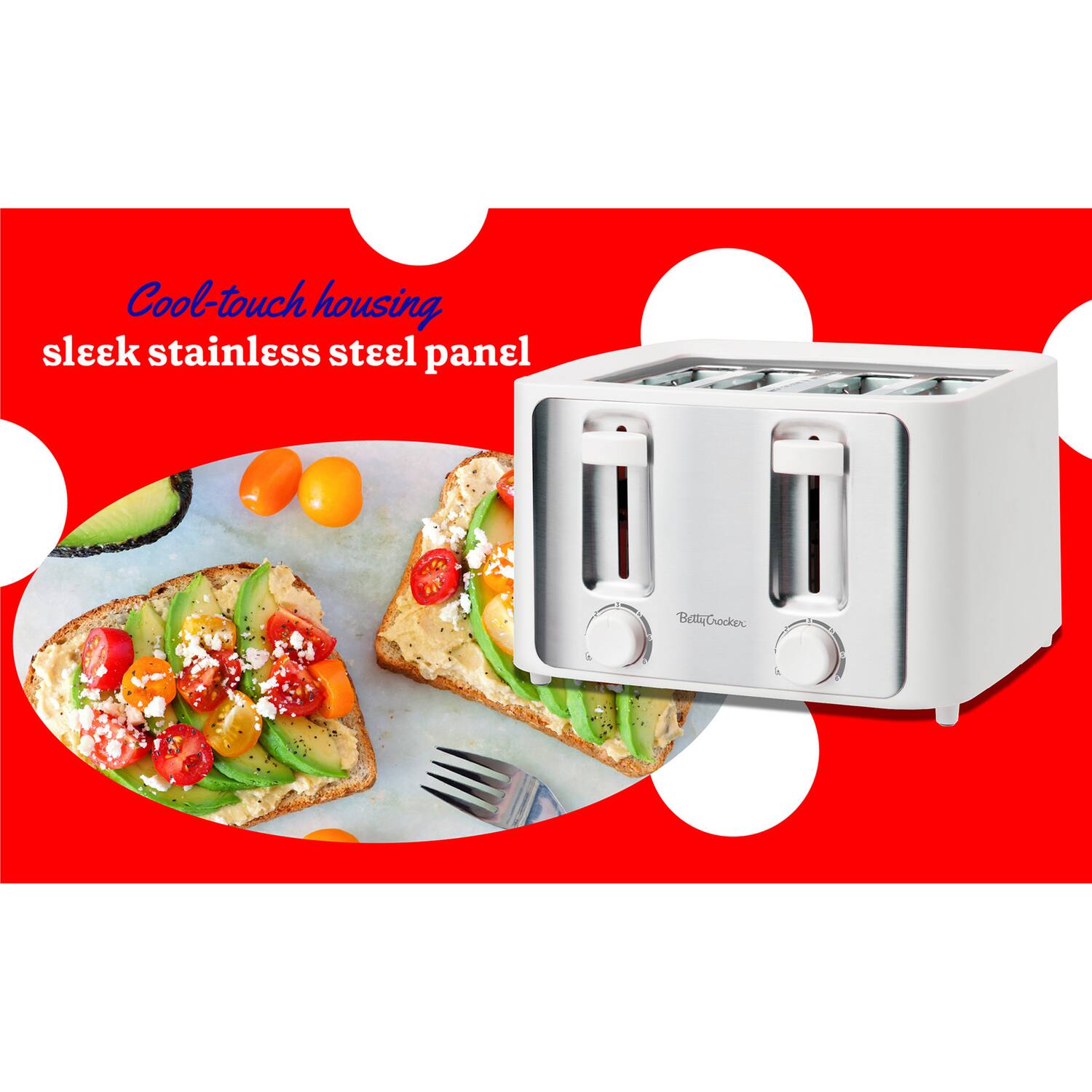 Cool-touch housing, sleek stainless steel panel - I BettiCrocker