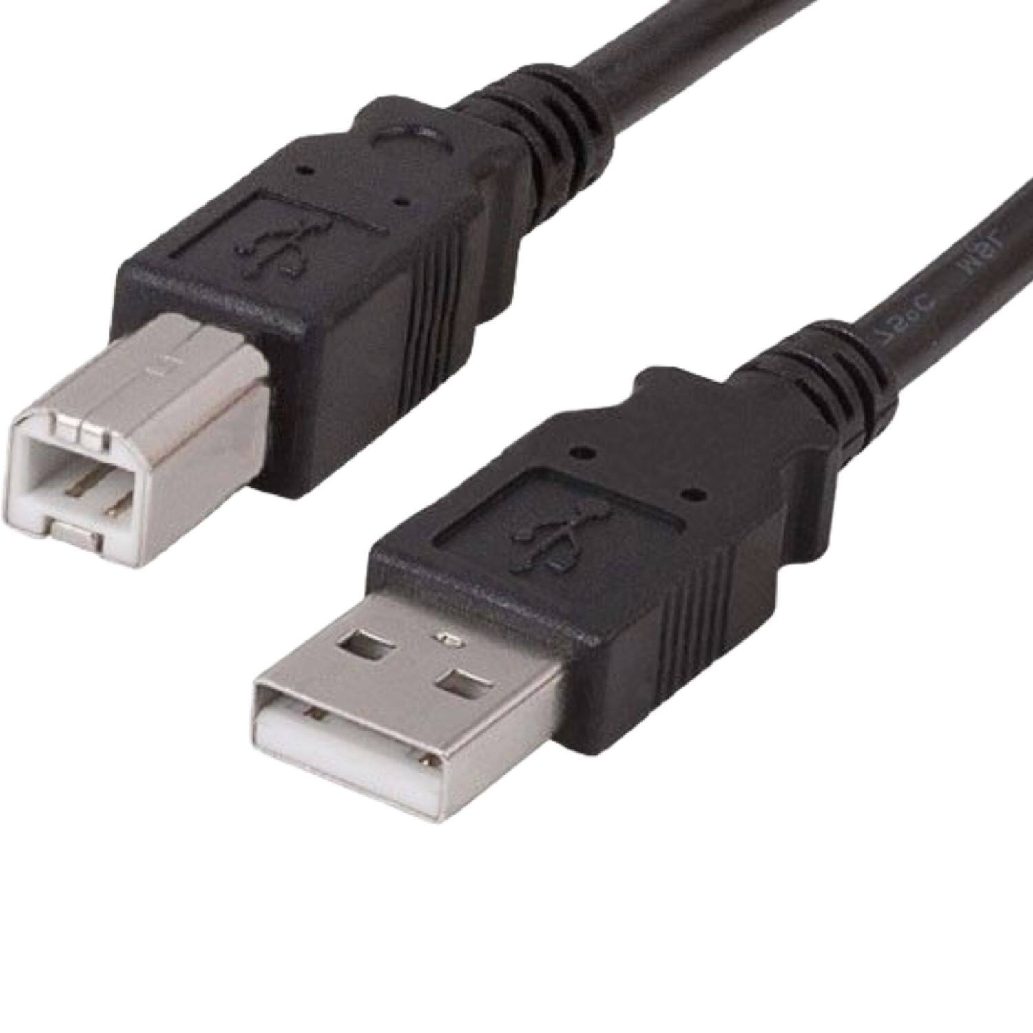 Back. Sanoxy - USB A to B Cable High Speed Durable 10 Feet - Black.