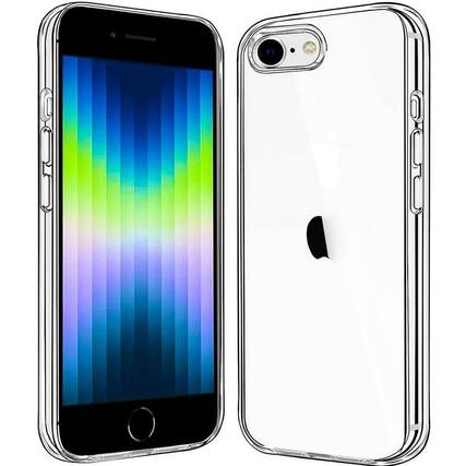 Front. Entronix - Enronix Slim Clear Case for iPhone 7, 8, and SE - Durable Protection with Stylish Design - Clear.