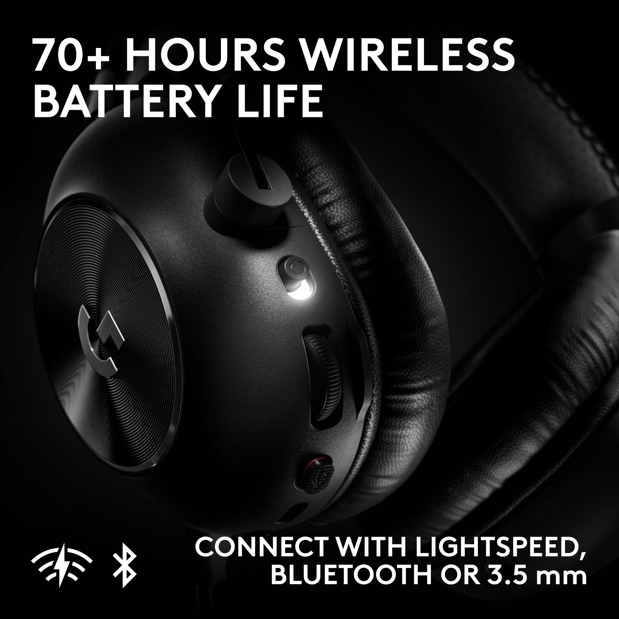 70+ HOURS WIRELESS BATTERY LIFE

CONNECT WITH LIGHTSPEED, BLUETOOTH OR 3.5 mm