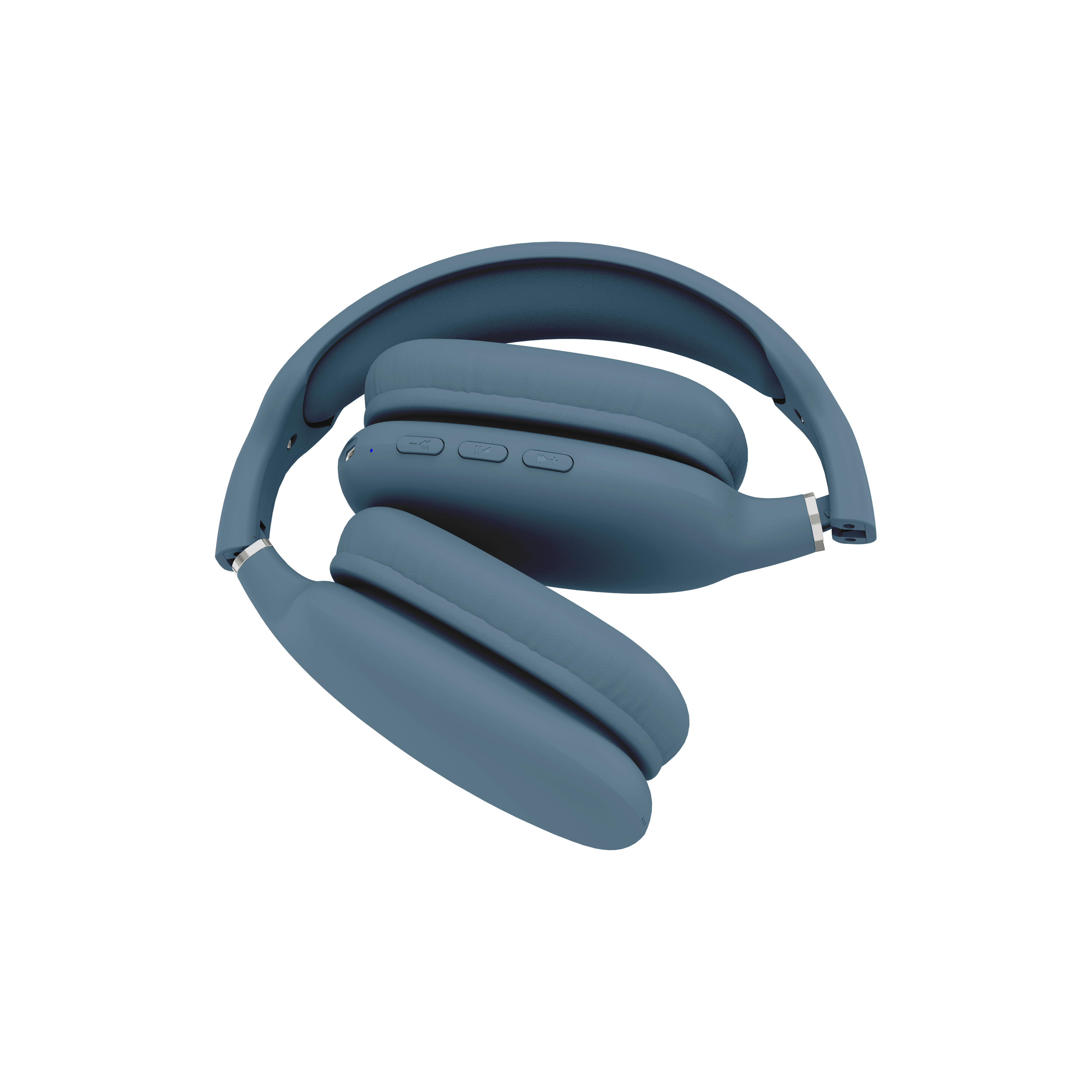 Angle. PureBoom - Orbitz Wireless Over-the-Ear Headphones - Glacier Blue.