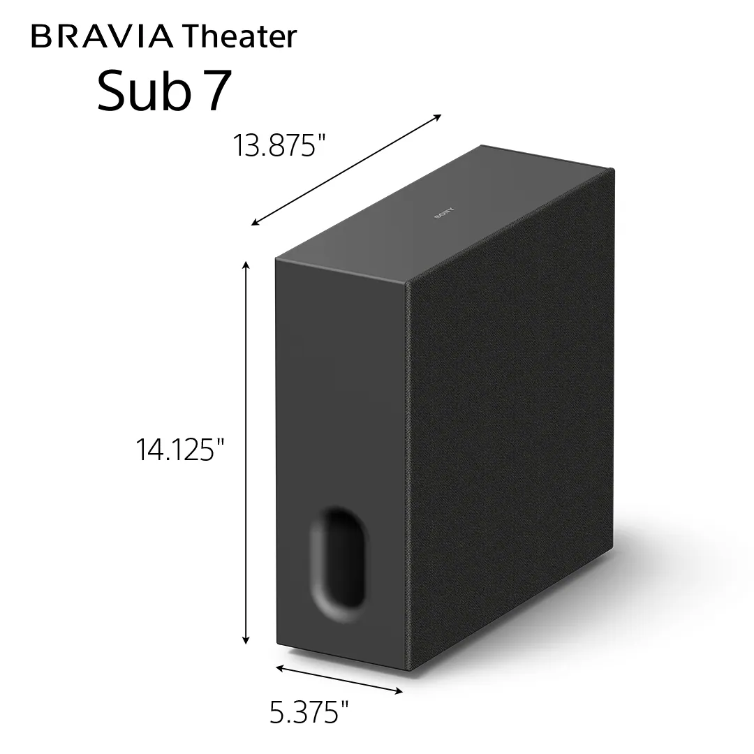 BRAVIA Theater Sub 7  
13.875" x 14.125" x 5.375"
