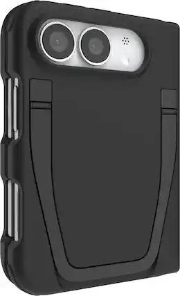 Front. ZAGG - Sedona Snap MagSafe-Compatible Case with Kickstand for Apple iPhone Duo - Black.