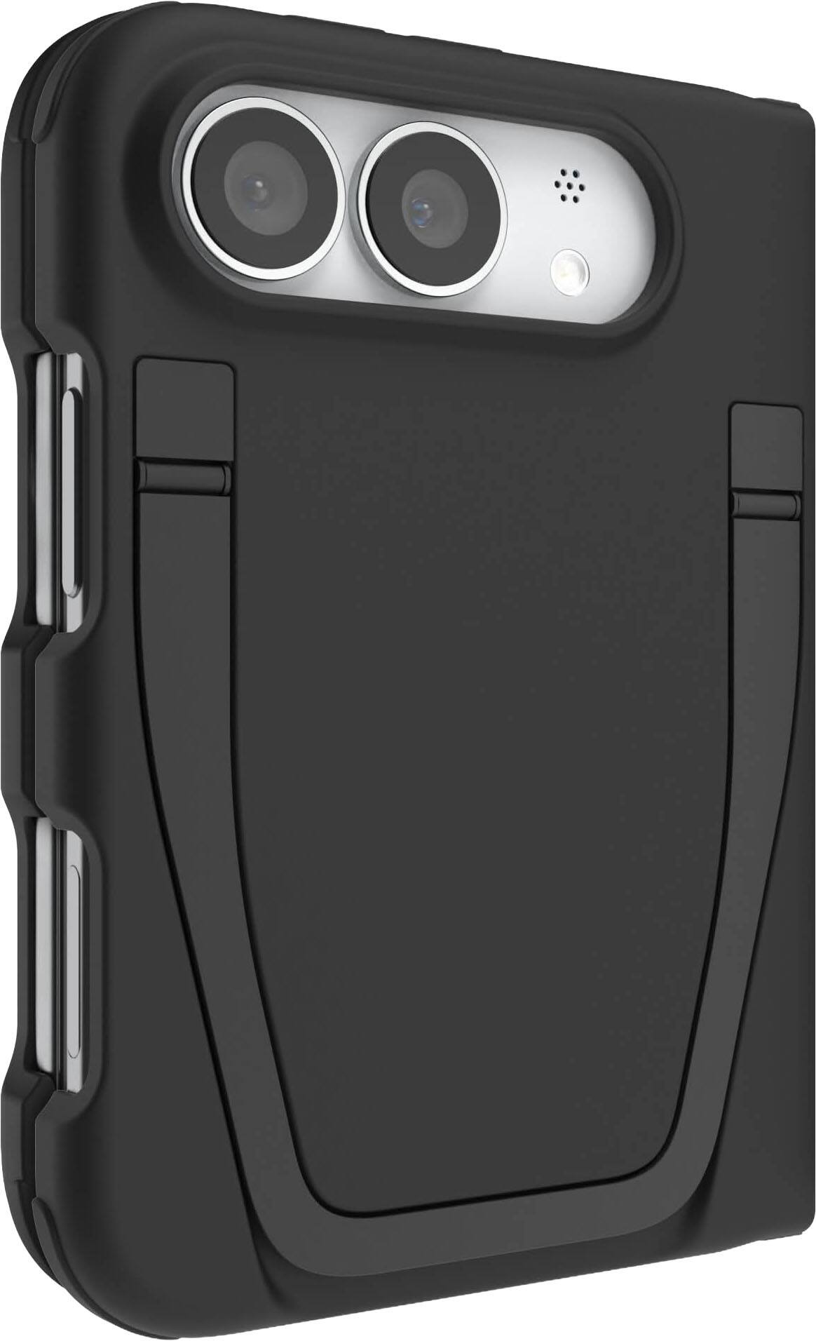 Front. ZAGG - Sedona Snap MagSafe-Compatible Case with Kickstand for Apple iPhone Duo - Black.