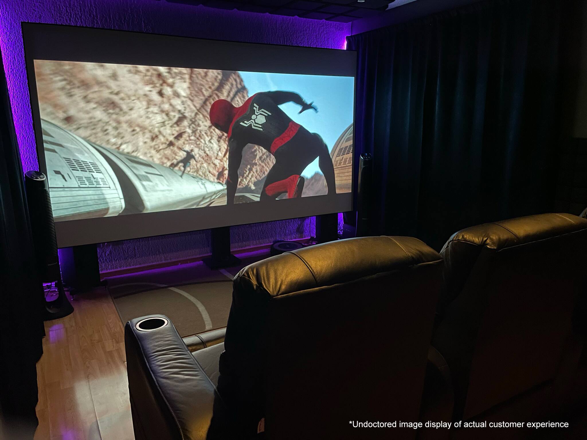 *Undoctored image display of actual customer experience