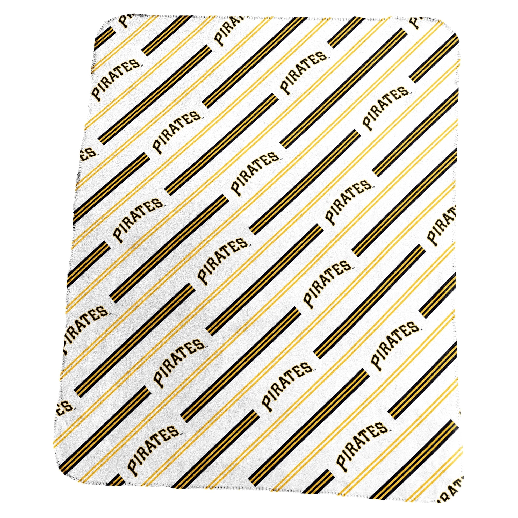 Logo Brands - Pittsburgh Pirates 50" x 60" Classic Vertical Stripe Fleece Throw Blanket - Multicolor
